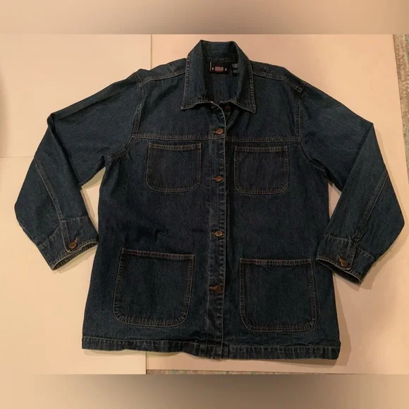 Vintage Bill Blass Jeanswear Woman’s Denim Chore Jacket Barn Coat 90’s Size 1X - Picture 10 of 16